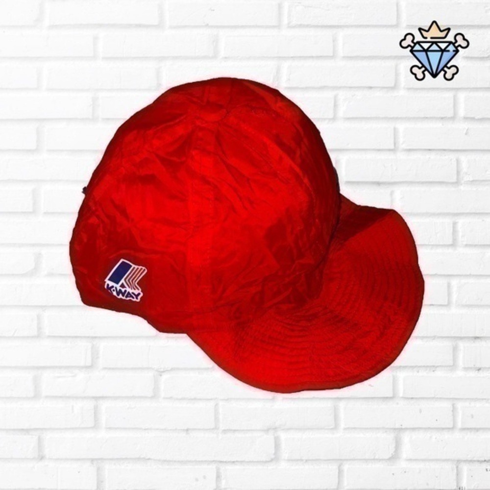 K-WAY UNISEX PACKABLE RED BASEBALL HAT